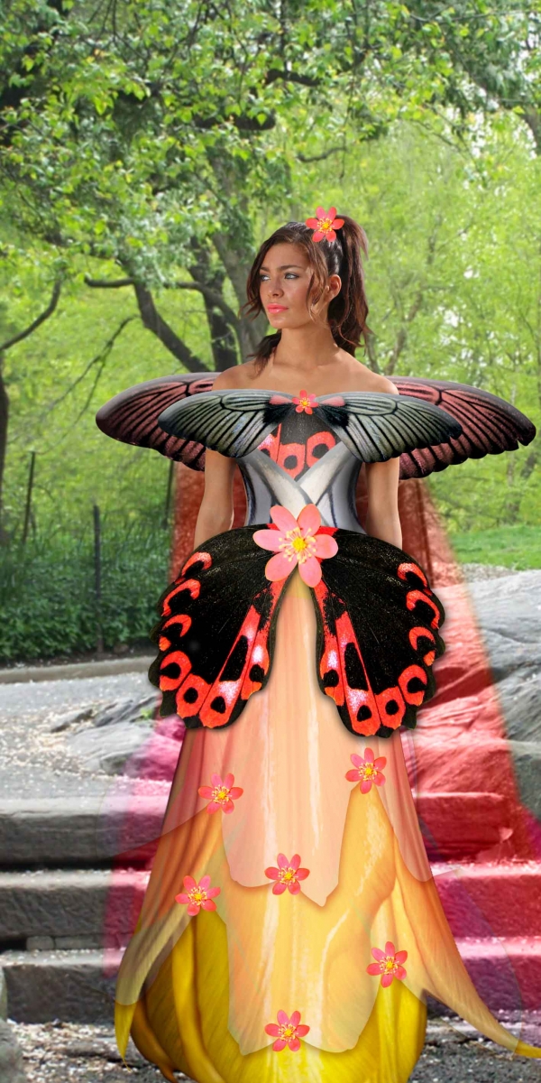 Creation of Flower dress: Step 9